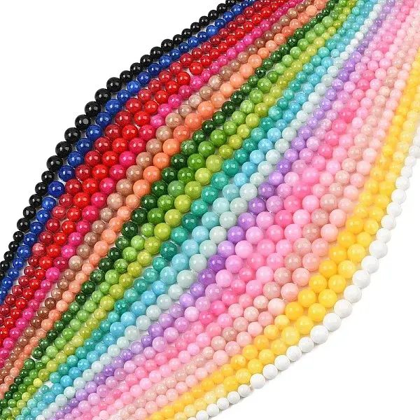 Natural Mashan Jade Graduated Beads Strands