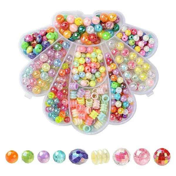 456Pcs Opaque Acrylic Beads
