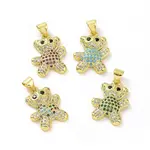 Brass Micro Pave Clear Cubic Zirconia Pendants