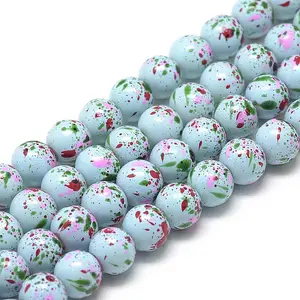 Baking Paint Glass Beads Strands