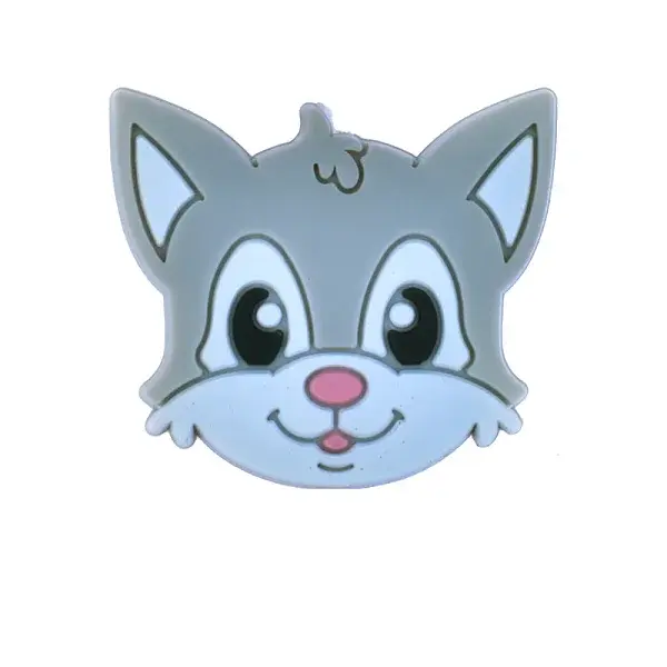 Cat Head Silicone Beads