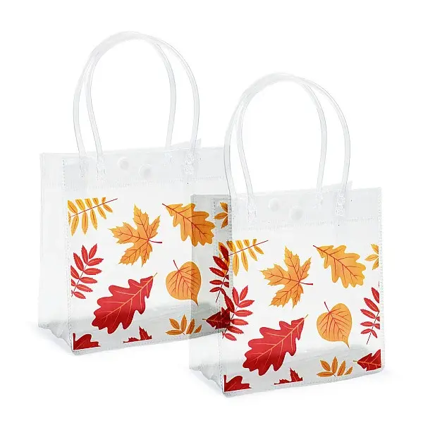 Rectangle Transparent Printed PVC Plastic Gift Tote Bags