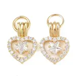 Brass Micro Pave Clear Cubic Zirconia Pendants