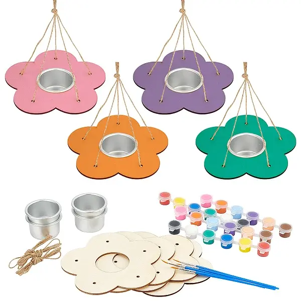 Flower DIY Wooden Bird Feeder