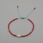 Adjustable Glass Seed Bead Braided Bead Bracelets for Women
