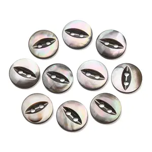 Cat Eye Style Natural Black Lip Shell Buttons