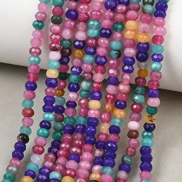 Dyed Natural Whie Jade Beads Strands