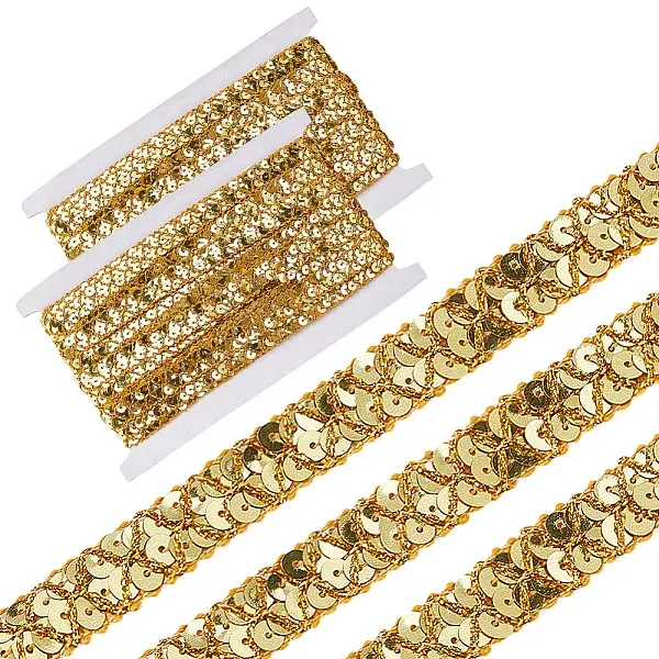 2Pcs Plastic & Polyester Paillette Beads