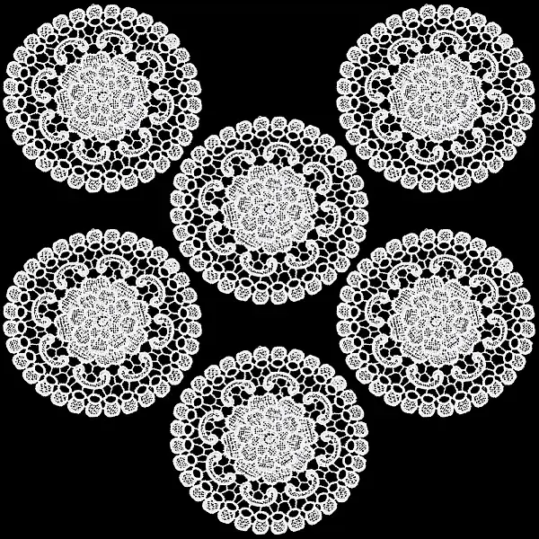 Flower Polyester Embroidery Lace Coasters