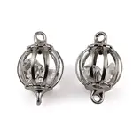 Iron Hollow Lantern Bead Cage Connector Charms
