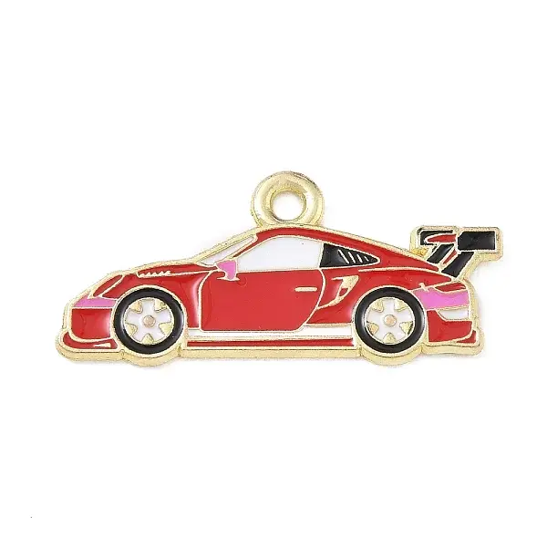 Racing Car Theme Alloy Enamel Pendants
