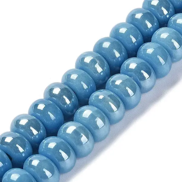 Glazed Porcelain Rondelle Beads