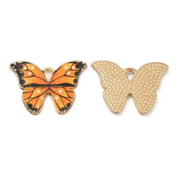 Light Gold Tone Alloy Enamel Pendants