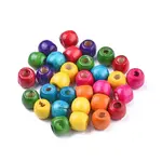 Dyed Natural Wood Beads