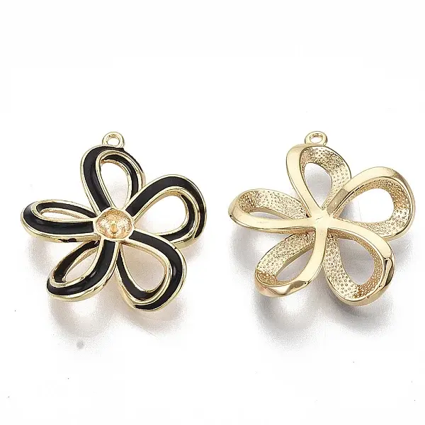 Golden Plated Alloy Peg Bails Pendants