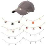 8Pcs 8 Styles Sports Theme Brass Twisted Chains Hat Chain