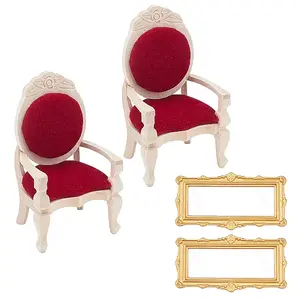Semi-Finished Product Birch Wood Chairs & Acrylic Mirror
