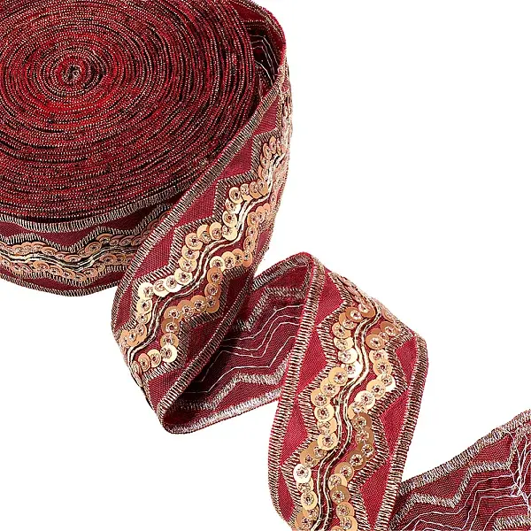 Polyester Embroidery Paillette Ribbon