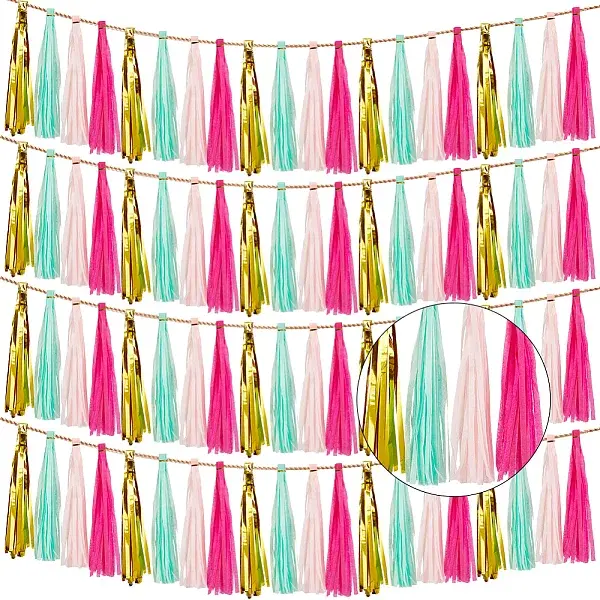 Tissue Paper Tassels Garland