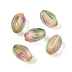 Baking Paint and Golden Metal Enlaced Glass Beads