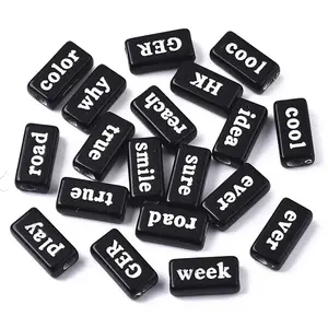 Opaque Acrylic Spray Painted Beads
