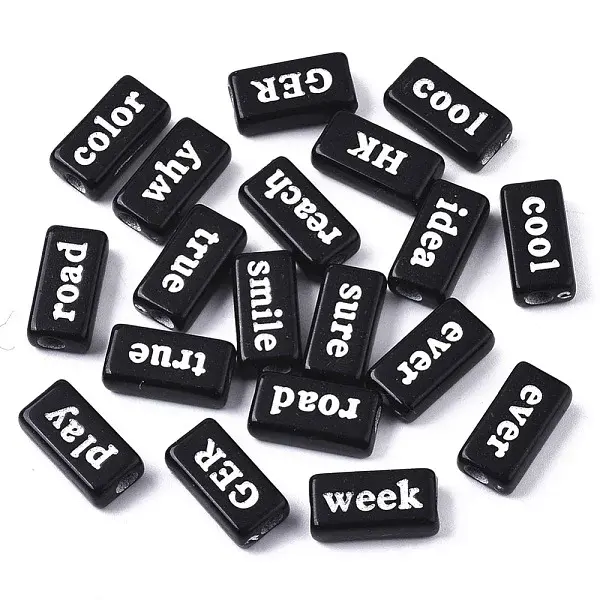 Opaque Acrylic Spray Painted Beads