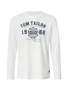 TOM TAILOR Tričko  tmavomodrá / biela