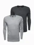 Ombre Men's V-NECK longsleeve set - mix 2