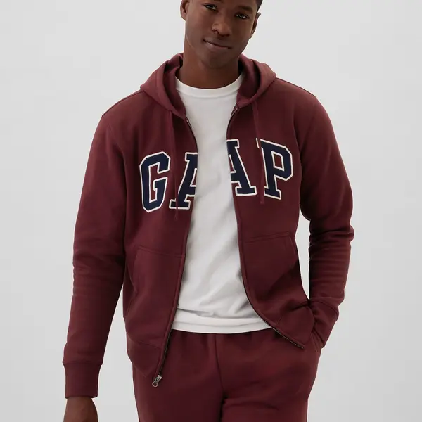 GAP Mikina na zip Logo - Pánské