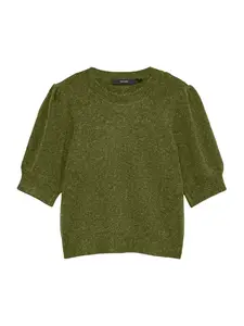 VERO MODA Sveter 'VMDOFFY'  zelená melírovaná