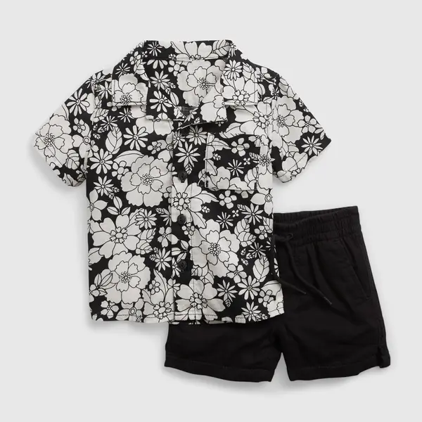 GAP Baby květovaný outfit set - Kluci