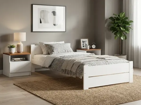 Postel IKAROS DOUBLE 80 x 200 cm, bílá Rošt: S laťkovým roštem, Matrace: Matrace Coco Maxi 20 cm