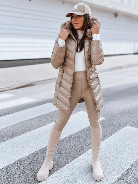 Dámská prošívaná bunda CRYSTAL Barva béžová DSTREET