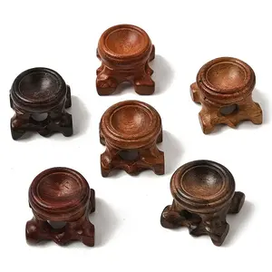 Round Wood 20MM Crystal Ball Base Holders