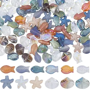 120Pcs 12 Style Electroplate Glass Beads