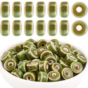 64Pcs Handmade Porcelain Beads