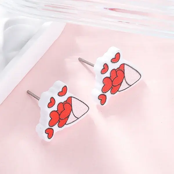 Wood Stud Earrings