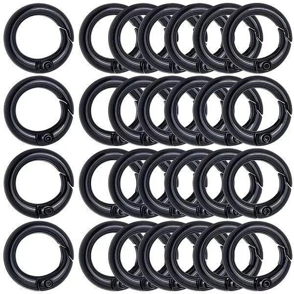 30Pcs Zinc Alloy Spring Gate Rings