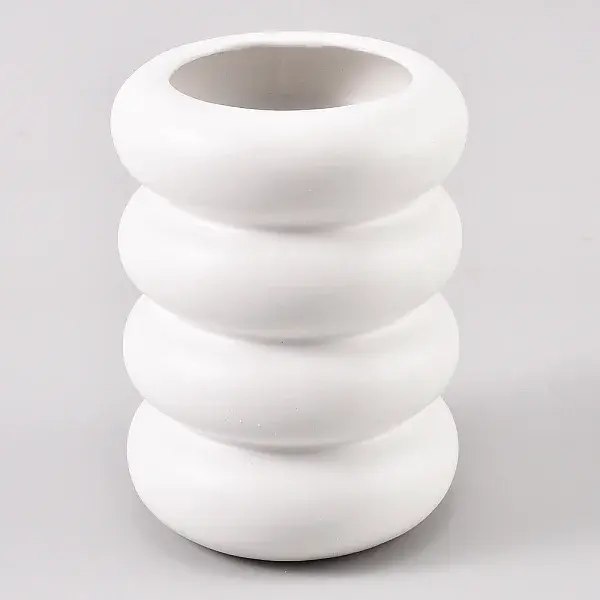 Tiered Column Ceramic Vase