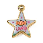 201 Stainless Steel Enamel Pendants