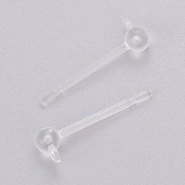 Transparent Painless Prevent Allergy Resin Stud Earring Findings