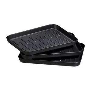 Relaxdays TÁCEK Černý odkapávací na boty 3ks-sada plast