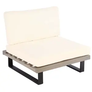 MCW LOUNGE-SESSEL Černá, šedá, krémově bílá