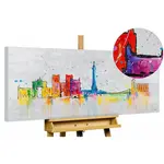 KUNSTLOFT RUČNĚ MALOVANÝ AKRYLOVÝ OBRAZ ŠEDÝ, 120/60 CM