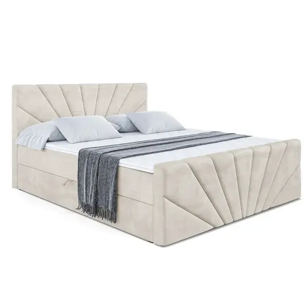 ALTDECOR AMERICKÁ postel MILTIO-Z – 120 × 200 cm – H4 – ecru