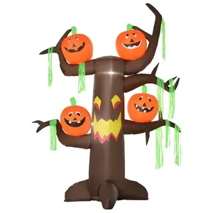 HOMCOM HALLOWEENSKÝ NAFUKOVACÍ STROM, vícebarevný, polyester