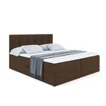 ALTDECOR AMERICKÁ postel s matrací H3 a roštem – MARCE – 180x200 hnědá