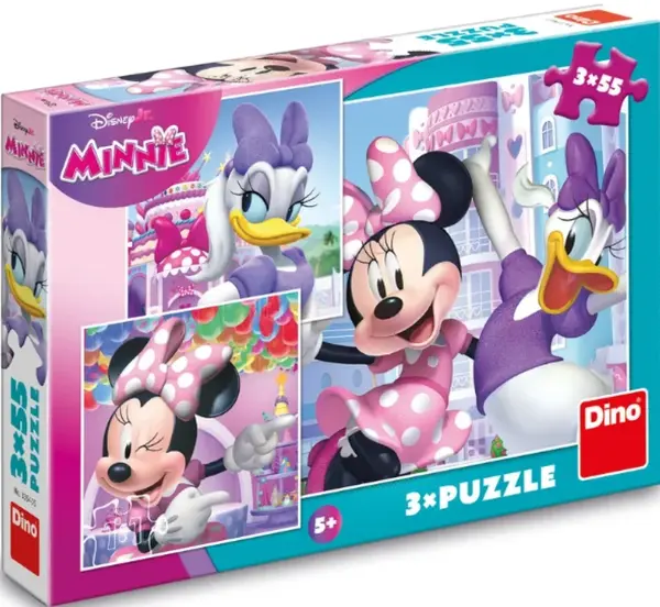 Puzzle Minnie a Daisy 3x55 dílků (poškozené)