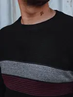 Černý pánský svetr s pruhy