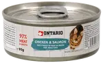 Konzerva Ontario Chicken Pieces + Salmon 95g